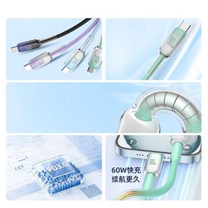 Thiết Kế Mới Băng Tinh Thể Dây Dữ Liệu <span class=keywords><strong>C</strong></span>-<span class=keywords><strong>C</strong></span> Nhanh Chóng Sạ<span class=keywords><strong>c</strong></span> <span class=keywords><strong>C</strong></span>áp Dây Pd60w Cho USB <span class=keywords><strong>C</strong></span> Điện Thoại Máy Tính Xách Tay Máy Tính Bảng - Product Image 4