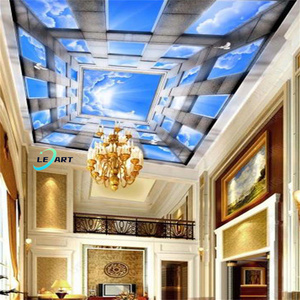Tuiles de terrasse de toit, <span class=keywords><strong>plafond</strong></span> en PVC extensible artificiel 3D pour salle d'exposition au Sri Lanka - Product Image 6