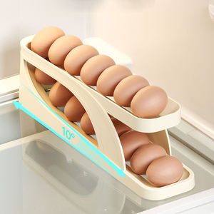 2層自動ローリングエッグ収納コンテナキッチンオーガナイザーエッグディスペンサーホルダー卵収納ラック - Product Image 3