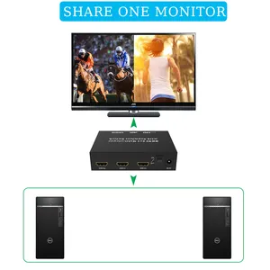 Multiviewer <span class=keywords><strong>2x1</strong></span> HDMI 4K 30Hz pantalla dividida dual 1080p conmutador sin costuras HDMI Multiviewer con control remoto IR - Product Image 2
