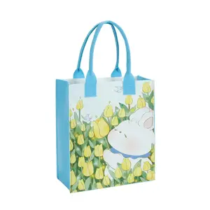 जेटी रंग का फेल्ट हैंडबैग बड़ी क्षमता वाला पोर्टेबल हैंडबैग शॉपिंग बैग स्टोरेज बैग