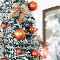 Arbre de Noël pliable en PVC artificiel SHUANGYUAN avec support en métal - Arbre de Noël pliable durable à haute simulation de plantes persistantes