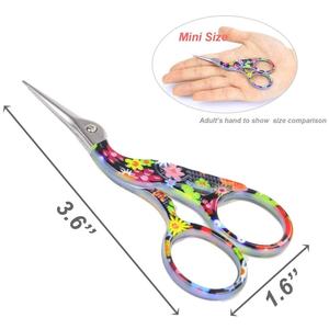 Tijeras portátiles <span class=keywords><strong>de</strong></span> bordado <span class=keywords><strong>de</strong></span> acero inoxidable <span class=keywords><strong>de</strong></span> 3,7 pulgadas, tijeras <span class=keywords><strong>de</strong></span> cigüeña <span class=keywords><strong>de</strong></span> costura pequeñas para acolchar papel <span class=keywords><strong>de</strong></span> <span class=keywords><strong>punto</strong></span> <span class=keywords><strong>de</strong></span> <span class=keywords><strong>cruz</strong></span> - Product Image 3