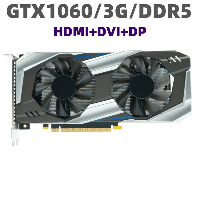 New GTX 1060 3GB Discrete Graphics Card for Desktop PC with Fan Cooling 4K HD for Demanding Games