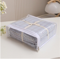 Sac d'emballage de jouets en plastique respectueux de l'environnement personnalisé sac d'emballage rectangulaire drap de lit sac en plastique avec fermeture éclair