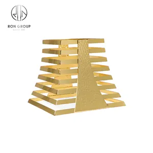 Wholesale Gold Buffet Party Food Display Catering Stand Salad Rack Dessert Risers For Hotel Restaurant Wedding