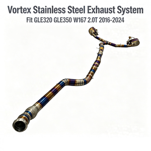 Kit de escape Vortex Burnt Rainbow Titanium para Benz GT50 E53 AMG con válvula ajustable, alto flujo, ligero, silenciador Catback de carreras. - Product Image 1
