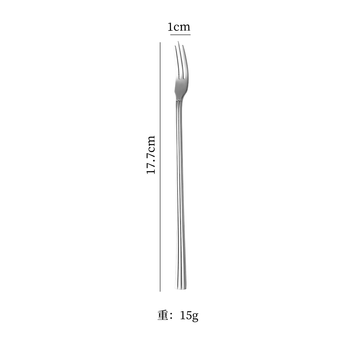 304 stainless steel striped long-handled fruit fork