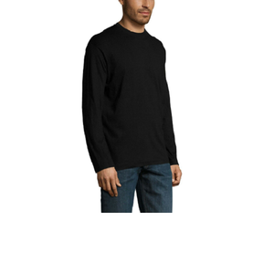 Pull uni à col rond de haute qualité T-Shirt tricoté pour hommes à la mode décontracté à manches longues grande taille grande taille T-shirts pour hommes - Product Image 2