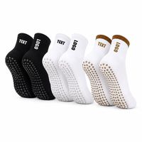 Chaussettes de sport antidérapantes en coton pour femmes et hommes, logo personnalisé OEM du fabricant KTS337, échantillon gratuit, yoga, pilates.