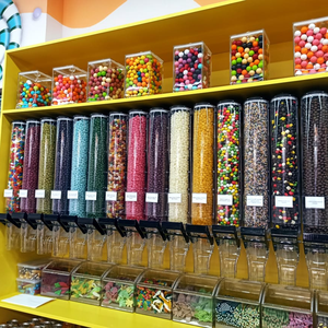 Wall Mounted Gravity Bin Food Dispenser Candy Dispenser And Candy Vending Machine For Sweet Bulk Cereal Nut Grain