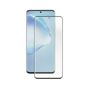 Toptan büyük kavisli tam UV evrensel temperli cam ekran koruyucu cep telefonu için Samsung S21 ekran koruyucu
