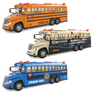 Autobús de Transporte RC 2.4G al por Mayor, 4 Canales, Sonido de Simulación, Luces LED, Puertas Abribles, RC Bus RTR para Interiores y Exteriores, Regalo para Niños y Niñas - Product Image 1