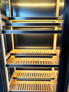 Vitrine d'exposition à comptoir haut en acier inoxydable pour boisson au <span class=keywords><strong>vin</strong></span> de liqueur pour la présentation de la salle de culture du <span class=keywords><strong>vin</strong></span> de sauce - Product Image 5