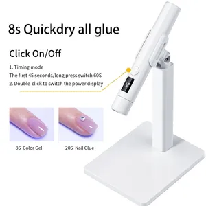 Mini lampe UV LED pour ongles, sécheuse à ongles portable, rechargeable par USB, séchage rapide du gel à ongles, lampe de manucure portative pour l'art des ongles - Product Image 2