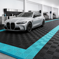 Dalles de terrasse de garage modernes emboîtables écologiques 18 mm, système clic, robustes, antidérapantes, en plastique, étanches