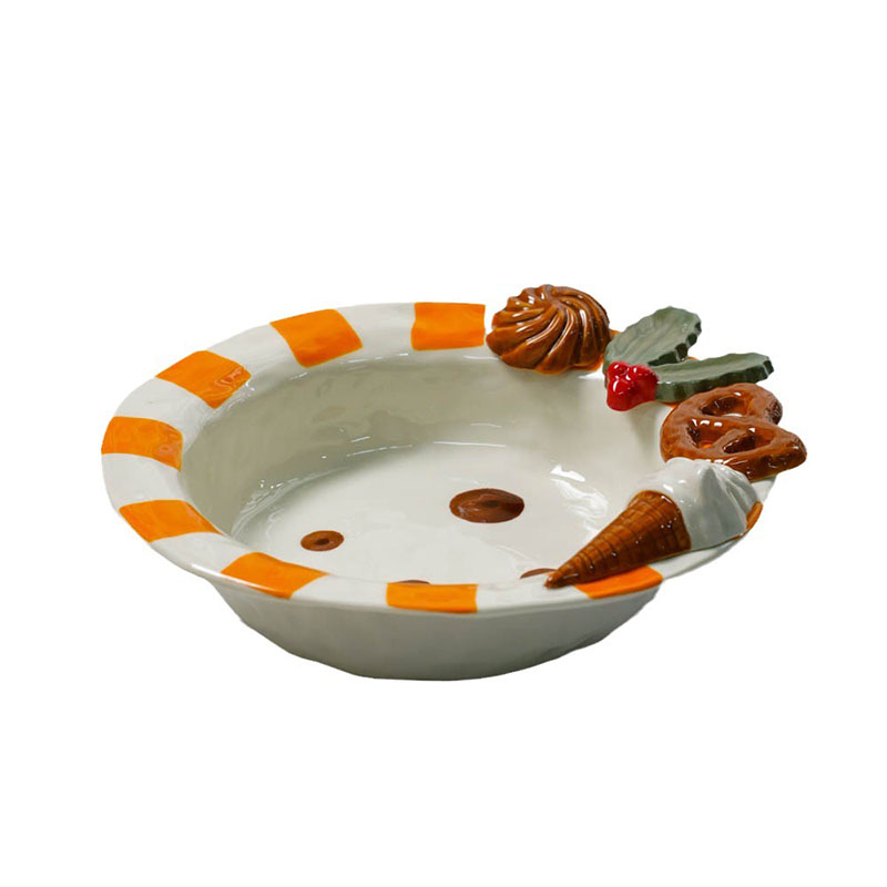 Funny Embossed Cookie Ceramic Plate - Perfect for Parties