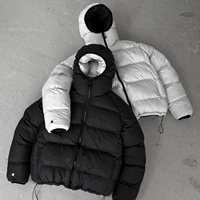 Veste matelassée personnalisée pour homme, coupe oversize, avec fermeture éclair, style court, en duvet, pour l'hiver