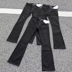 Jeans Boyfriend Negros para Hombre, Cintura Media, Corte Ajustado, Desgastados, Estilo Vintage, Estilo Urbano, Tela de Algodón para Otoño - Product Image 5