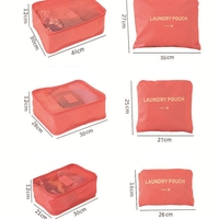 FF2484 valise de voyage Cubes d'emballage organisateurs de tri de vêtements sacs de rangement 6 Set Cubes d'emballage de bagages