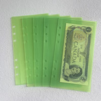 Carnet A7 à spirale avec fermeture éclair givrée, format A4, 100 g/m², PVC transparent, enveloppes auto-scellantes en plastique transparent pour argent liquide, budget