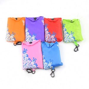 Reusable Foldable Light Weight Custom Logo Durable Eco Friendly <b>Folding</b> Supermarket Polyester Grocery Bags for Shopping - Product Image 1