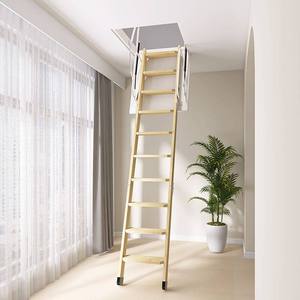 <span class=keywords><strong>Escalera</strong></span> Telescópica Oculta <span class=keywords><strong>de</strong></span> <span class=keywords><strong>Madera</strong></span> Maciza para Ático, <span class=keywords><strong>Escalera</strong></span> Plegable Mejorada para Ahorrar Espacio en Almacenes - Product Image 3