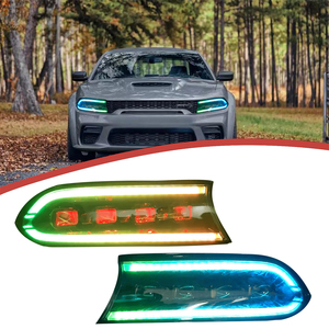 ไฟหน้าแบบ RGB DK สำหรับเครื่องชาร์จ DGE SE SXT RT 2015-2021ไฟหน้า LED อัปเกรดไฟหน้าแบบ DRL โคมไฟหน้า - Product Image 2