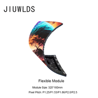Module d'écran LED flexible ultra-mince d'intérieur P2.5 pour colonne cylindrique incurvée avec fonction d'affichage graphique et de texte animé SDK