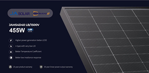 Paneles Solares Monocristalinos Bifaciales de Doble Vidrio JA Solar Deep Blue 4.0 Pro JAM54D40 Serie LR de 430w 440w 450w 455w - Product Image 3