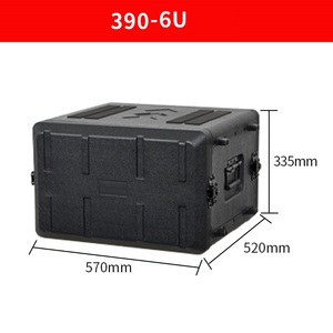 Thùng đựng thiết bị âm thanh, loa, amply sân khấu bằng nhựa PE 6U tùy chỉnh, giá để đồ 6RU, sâu 390mm, OEM - Product Image 2