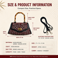 Sac à main en cuir véritable pour femme, avec poignée en bambou, sac à bandoulière de luxe de créateur, idéal pour un usage quotidien