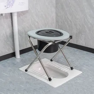 Ksitex fabrika yaşlı bakım ürünleri doğrudan satış yaşlı katlanabilir tuvalet taburesi banyo tuvalet sandalyesi dışkı