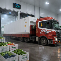 Conteneur frigorifique mobile pour le stockage post-récolte des fleurs en atmosphère contrôlée