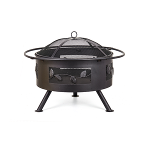 Brûleur à bois extérieur foyer à charbon de bois foyer grand patio en acier arrière-cour feu de joie avec barbecue - Product Image 1