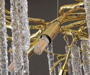 Paralumi moderni di lusso cristallini con lampada a sospensione ghiacciolo lampada a sospensione per la casa dell'hotel luce decorativa a sospensione - Product Image 5