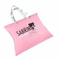 Boîtes en carton personnalisées vertes pour extensions de cheveux, perruques, emballages de coussins, vêtements de haute couture, avec poignée en satin pour cadeaux