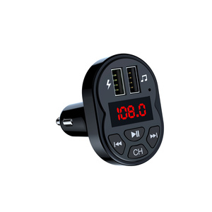 Coche MP3 para reproductor <span class=keywords><strong>Bluetooth</strong></span> FM con transmisor y receptor Soporte para teléfono Conexión de tarjeta SD Compatibilidad de voltaje de 12-24V - Product Image 1