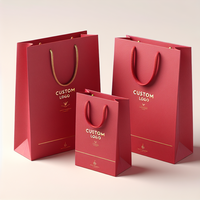 Sacs de shopping de luxe écologiques personnalisés pour parfums, bijoux, emballages cadeaux, petits sacs en papier avec votre propre logo, imperméables et réutilisables