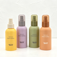 Flacon pulvérisateur cosmétique vide en plastique noir et rose, recyclable, de luxe, personnalisé OEM, pour cheveux, corps, visage, brume, 100 ml, 120 ml, 150 ml, 200 ml