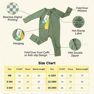 Pijama de Tela Modal Tencel Lenzing RTS de Alta Gama para Bebés, Mono con Cremallera YKK Unisex para Recién Nacidos - Product Image 5