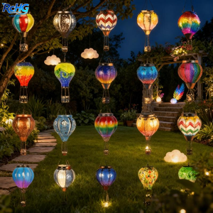 Lámpara <span class=keywords><strong>LED</strong></span> Impermeable con Forma de Llama, Globo Aerostático <span class=keywords><strong>Solar</strong></span>, Lámpara Colgante para Decoración de Jardín, Llama Parpadeante, Decoración Exterior Colgante - Product Image 1