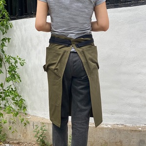 Thiết kế thời trang đa túi bông vải nửa eo khe phong cách tạp dề - Product Image 5