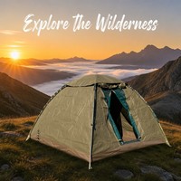 Tente de camping entièrement automatique pour 1-2 personnes, pliable, facile et rapide à installer, adaptée aux plages, camping, vente en gros disponible.