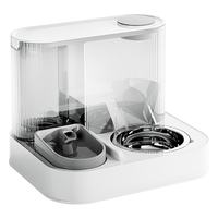 Distributeur automatique de nourriture pour animaux de compagnie tout-en-un, écologique, en plastique solide, étanche IPX5, avec réglage de l'heure, bol à eau et distributeur de nourriture deux-en-un pour
