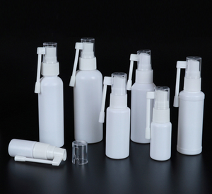 White PET Nasal Mist <b>Spray</b> <b>Bottle</b> Oral Throat Sprayer Round <b>Empty</b> Plastic <b>Bottle</b> for Medicine - Product Image 5