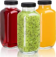250ml 350ml 500ml 8oz 12oz 16oz Bouteilles d'eau en verre en vrac avec bouchons pour jus Smoothie