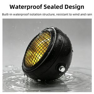 Phare de moto rétro CG125 avec grille de protection, phare universel à faisceau haut/bas - Product Image 3