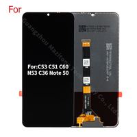 Écran LCD TFT QGD FHD avec dureté saphir pour téléphones mobiles Oppo C53/C51/C60/N53/C36/Note-50 (personnalisable OEM)
