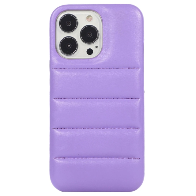 Fashion 3D Jacket PU Leather Phone Cover for iPhone 11 Pro Soft Touch Puffer Shockproof Phone Case